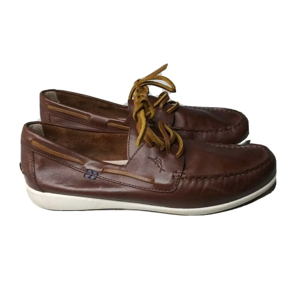 Tommy Bahama Teague Classic Lace-up Boat Shoes Men's Size 10